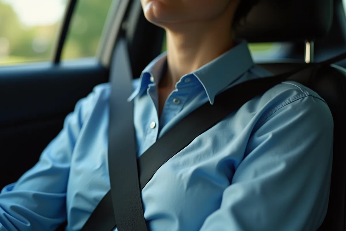 Ceinture de sécurité bien ajustée dans une voiture